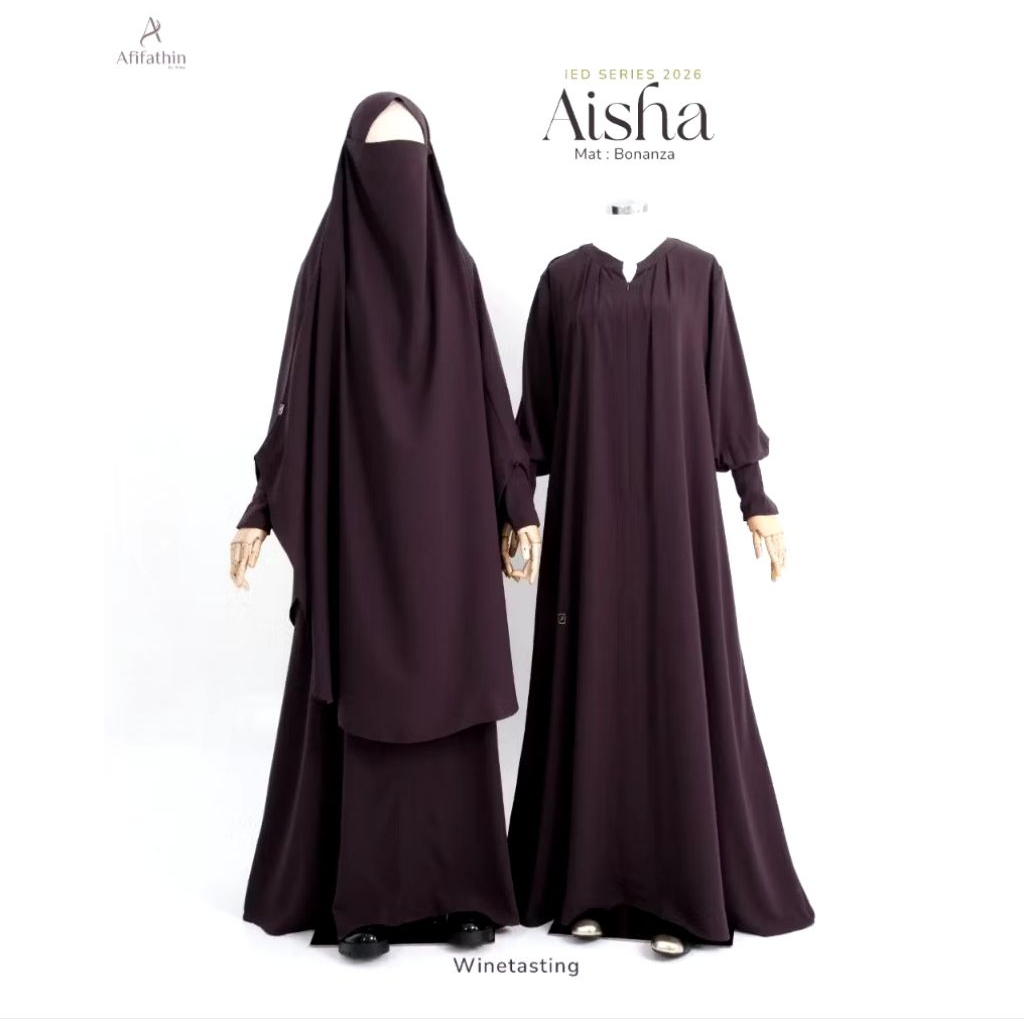 Gamis set French Khimar  Afifathin Eid series PL