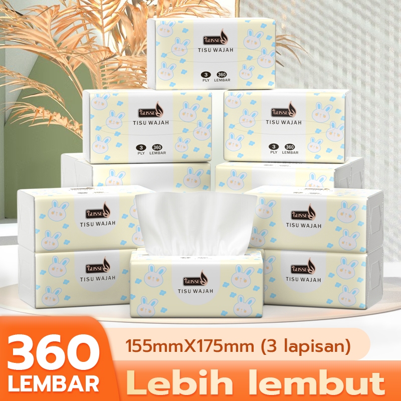 Tisu Wajah GLISSE 240 Lembar - Lembut, Tidak Mudah Robek, Super Menyerap
