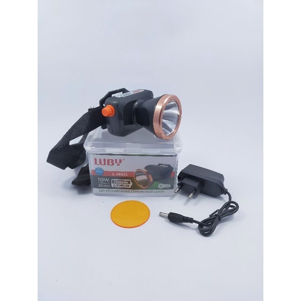 Senter cas Kepala Luby L-2883 Dimmer Waterproff cahaya putih