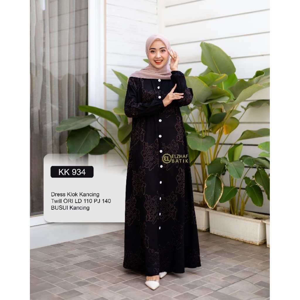 Gamis elzhaf xl/ twill premium/ twill motif/ twill ori/ twill abstrak