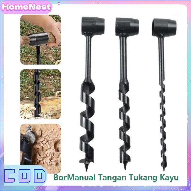 10/19/25mm Mata Bor Auger Mata Bor Auger Bor Manual Kayu Untuk Melubangi Kayu