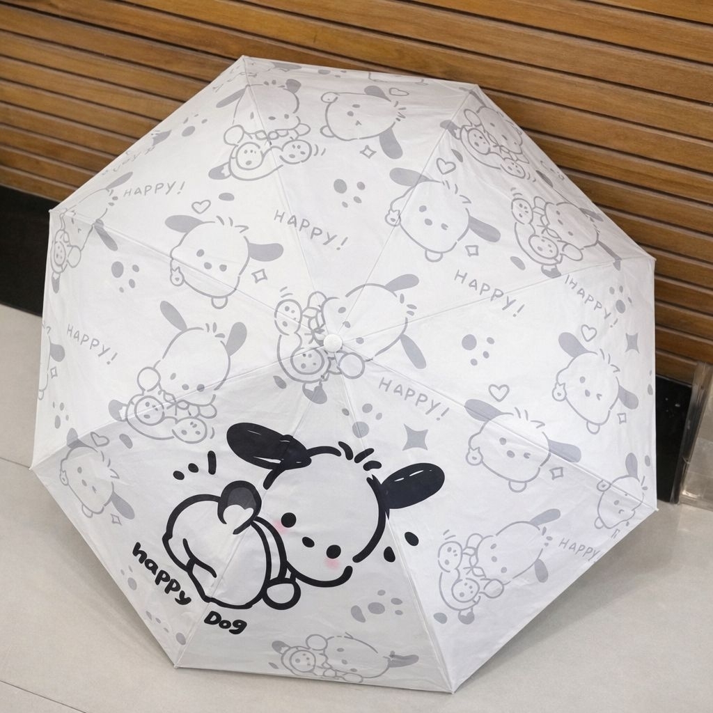 Payung Lipat Hello Kitty / Payung My Melody / Payung Lipat Anti UV Import / Payung Cinnamon Roll / P