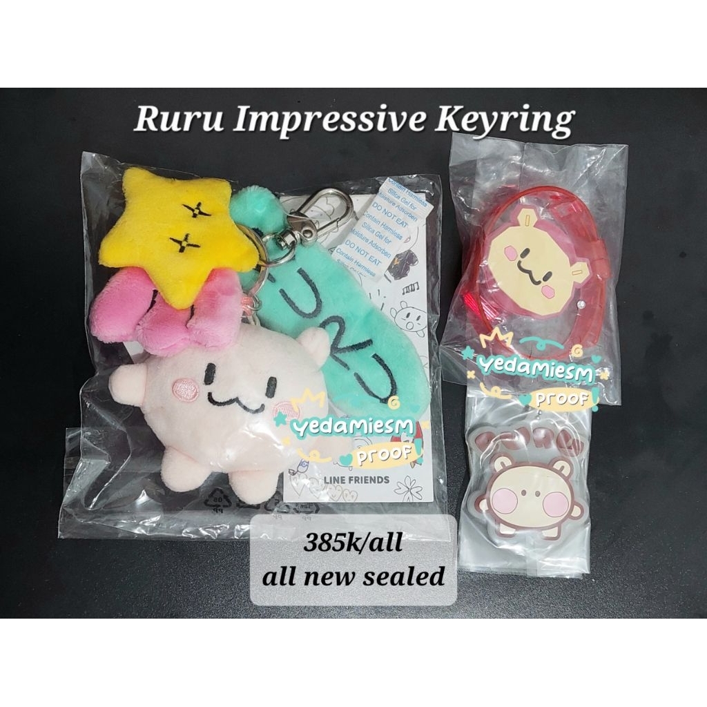 [READY STOCK INA SIAP KIRIM] OFFICIAL TRUZ RURU BC KR TATTON MASCOT SNACK ANGEL DRAGON PLANET KEYRIN