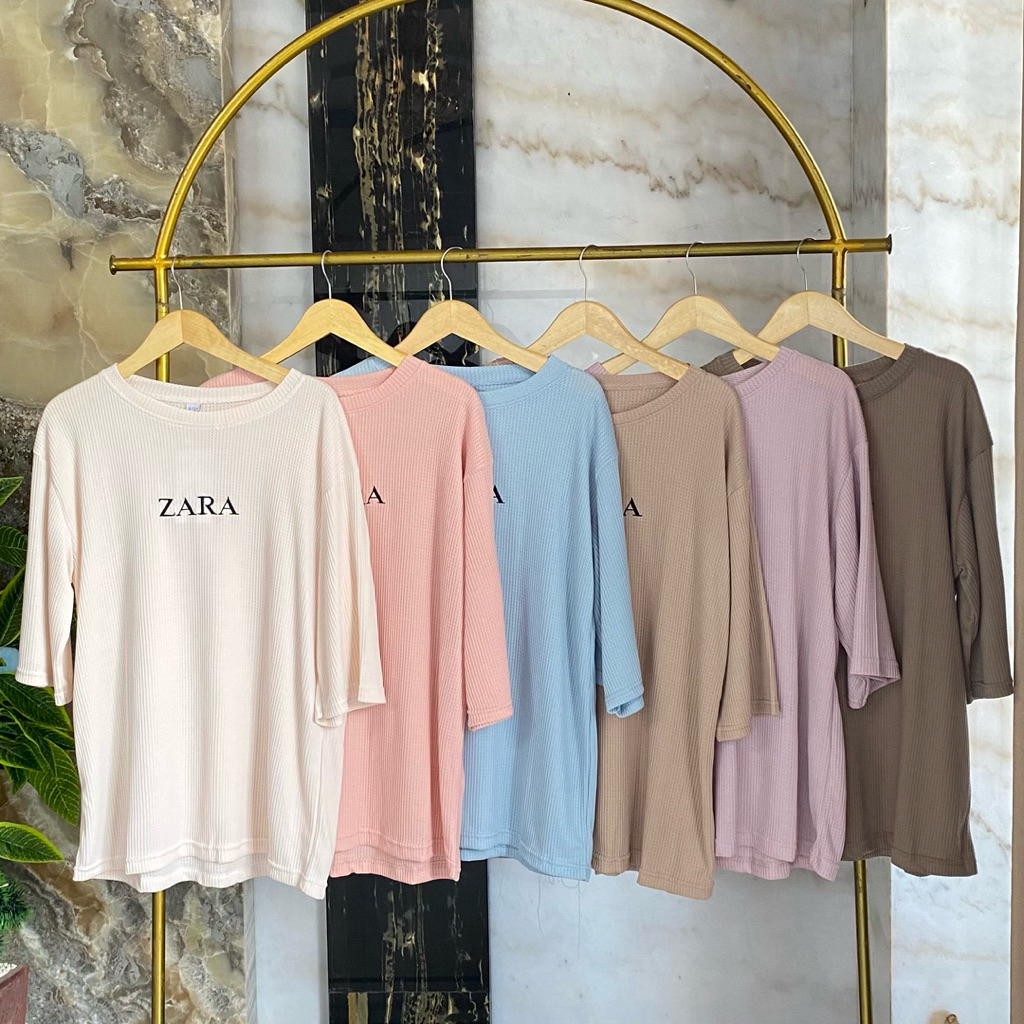 KAOS KNIT WANITA ZARA PREMIUM | IMPORT ELEGAN KEKINIAN