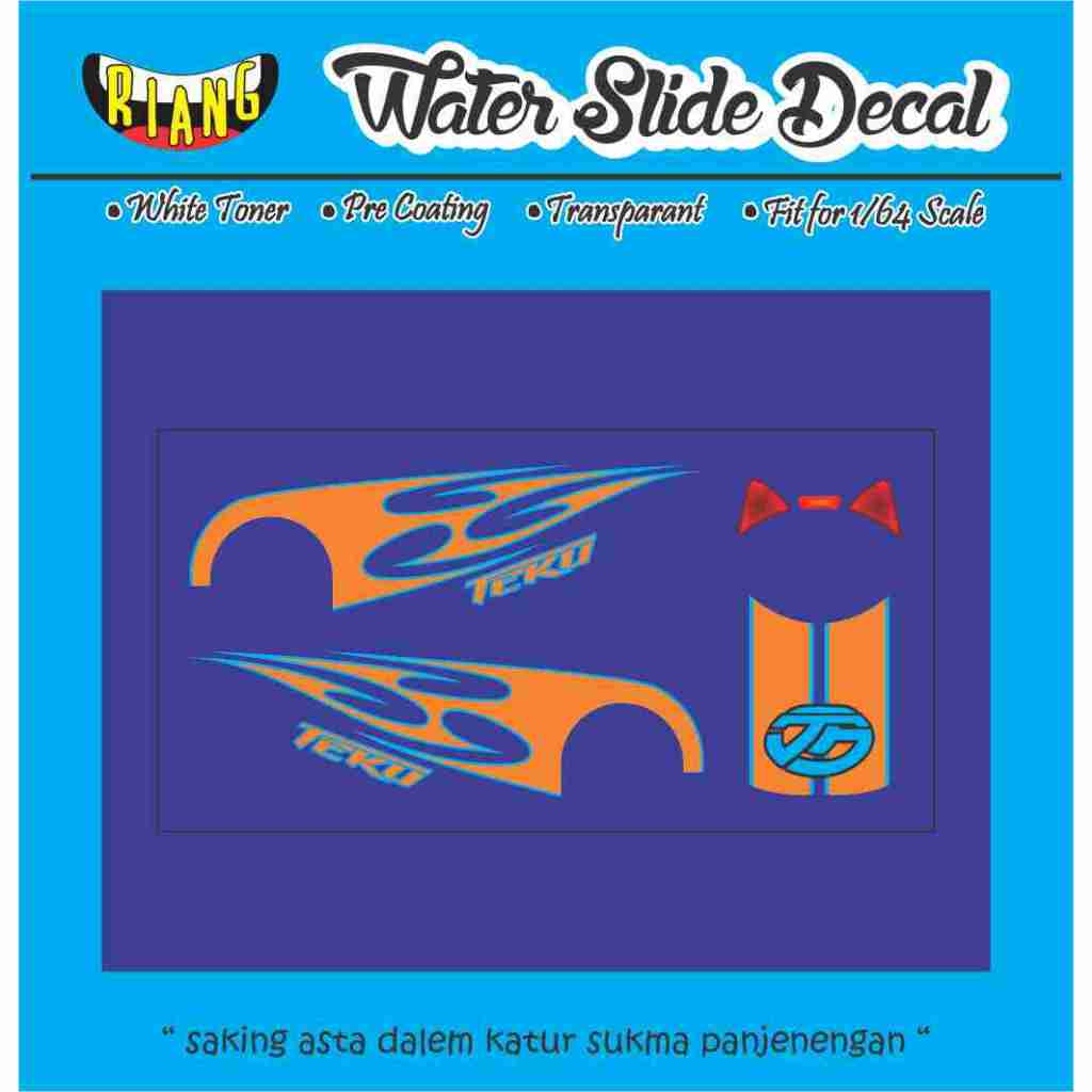 Decal Waterslide Hot Wheels Acceleracers Teku High Voltage