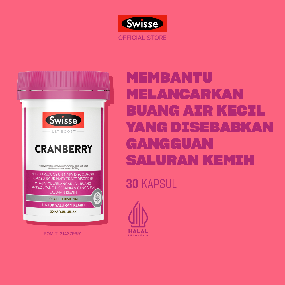 Swisse Ultiboost Cranberry - Multivitamin Suplemen & Vitamin Pelancar Saluran Kemih
