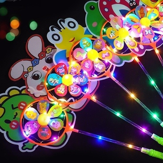 PERFECTTOYS.id - MAINAN KINCIR ANGIN LED/ KINCIR ANGIN LAMPU LED RAINBOW DISCO / LED