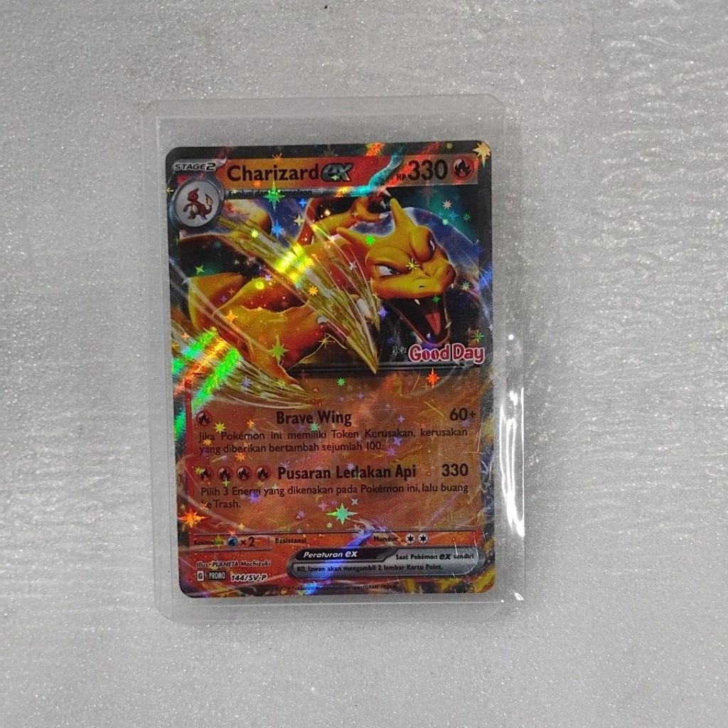 kartu original pokemon tcg indonesia promo charizard ex good day