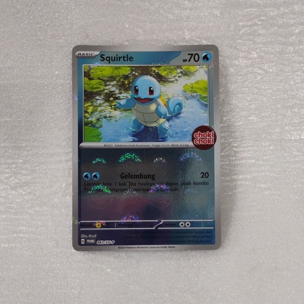 kartu original pokemon tcg indonesia promo Choki Choki squirtle