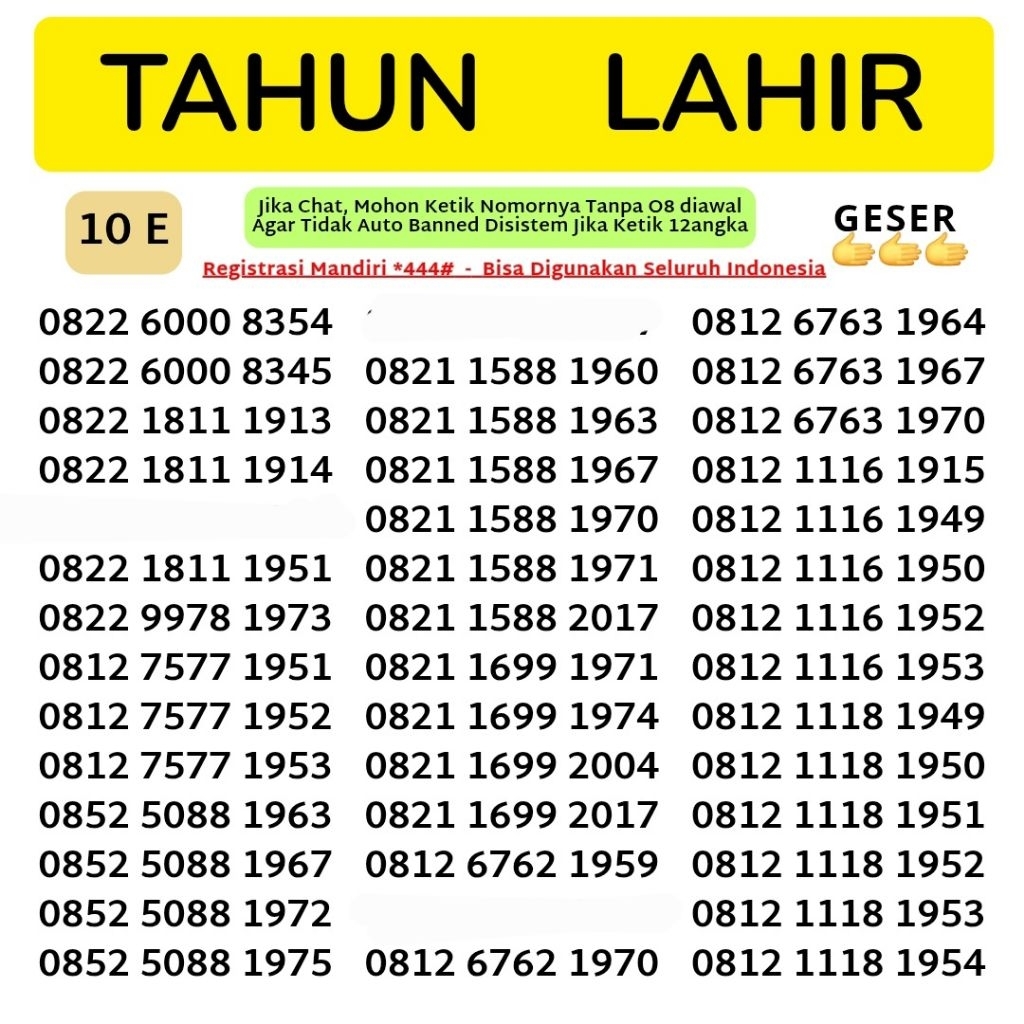 PROMO NOMOR CANTIK SIMPATI 11digit 12digit TELKOMSEL 4G 5G NOCAN SIMPATI NOMER SIMPATI CANTIK KARTU 