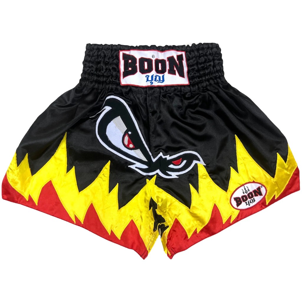 Celana Muaythai BOON MT18 Muay Thai Shorts NO FEAR FLAMES Muay Thai