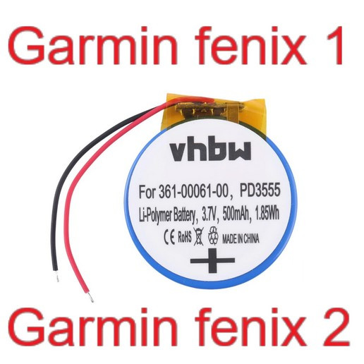 Batre Batrei Batrai Garmin Fenix 1 / Garmin Fenix 2 / 500mAh / PD3555