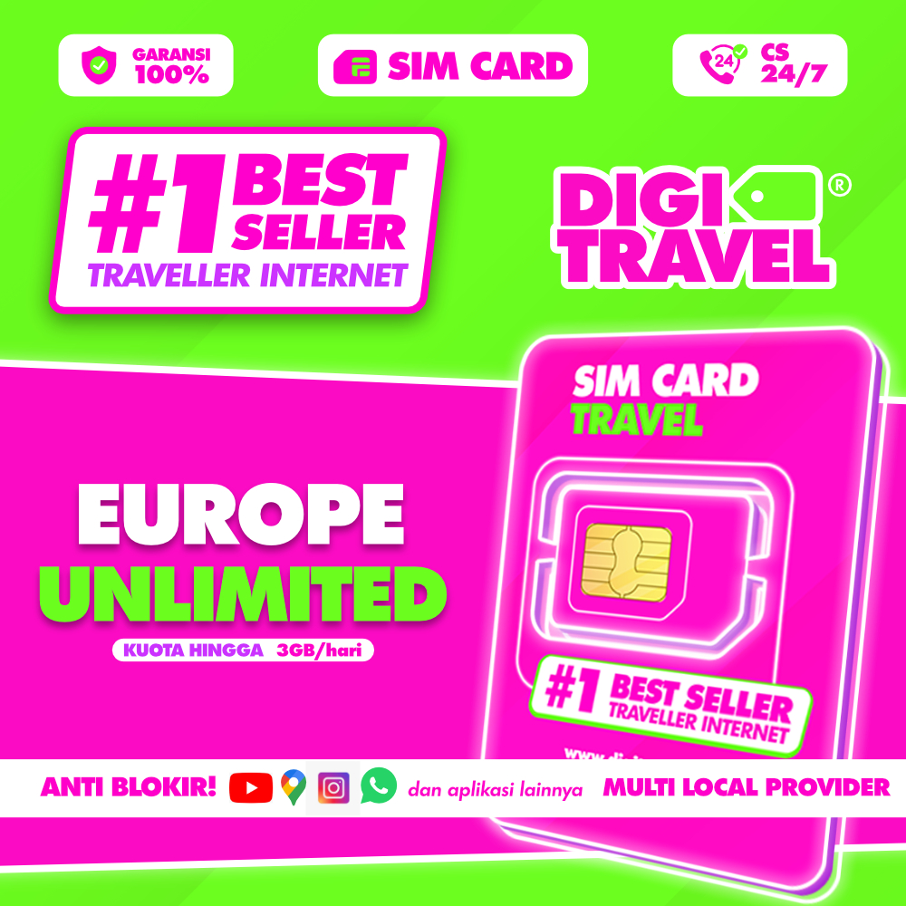 Sim Card Europe Turkey Unlimited | Simcard Eropa Turki | SIM Card Europe DIGITRAVEL