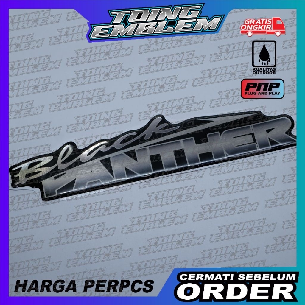 Emblem Timbul Isuzu Panther / Emblem Black Panther / emblem isuzu Panter Limited edition