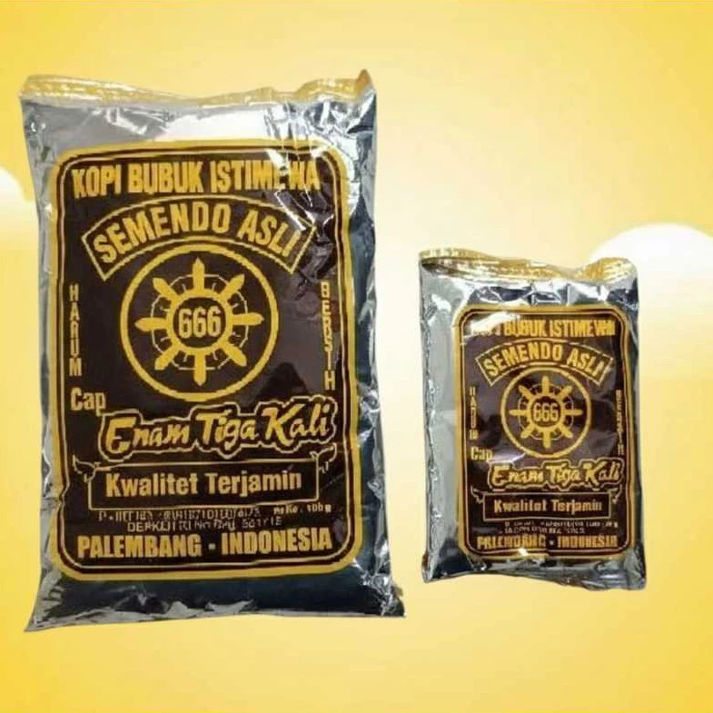 Kopi Semendo Cap 666 75 Gram - Kopi Instan Asli Palembang, Praktis & Nikmat