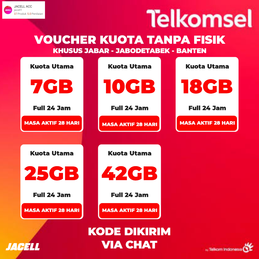 PAKET DATA KUOTA TELKOMSEL BULANAN
