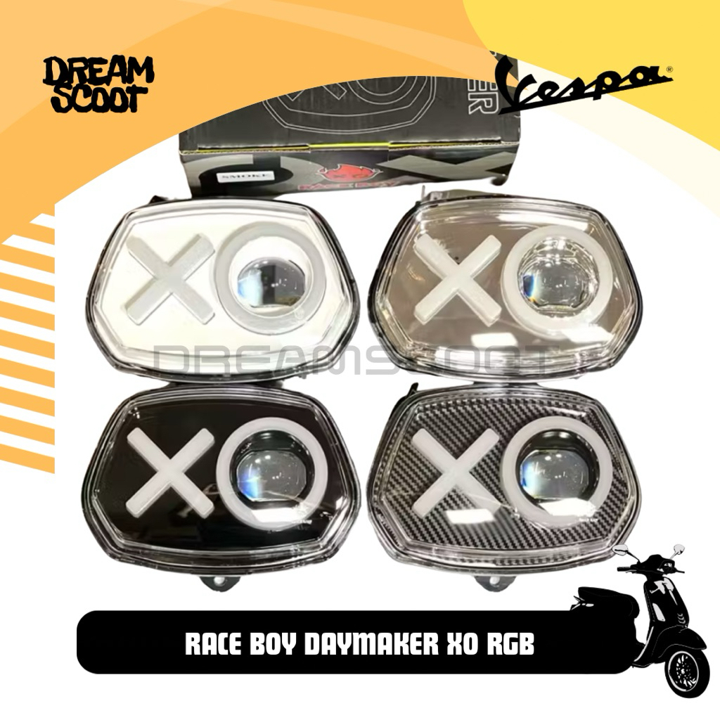 Daymaker Raceboy XO Vespa Sprint Vespa Matic Headlamp Vespa Daymaker XO Vespa Sprint Daymaker Racebo