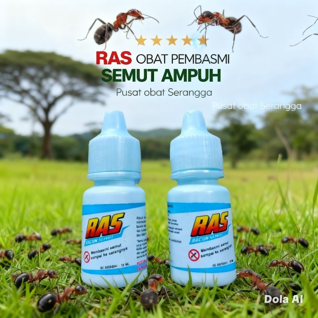 RAS 2 PCS PAKET BUNDLING RACUN OBAT PEMBASMI SEMUT MERAH GATAL RANGRANG SEMUT API SAMPE SARANGNYA