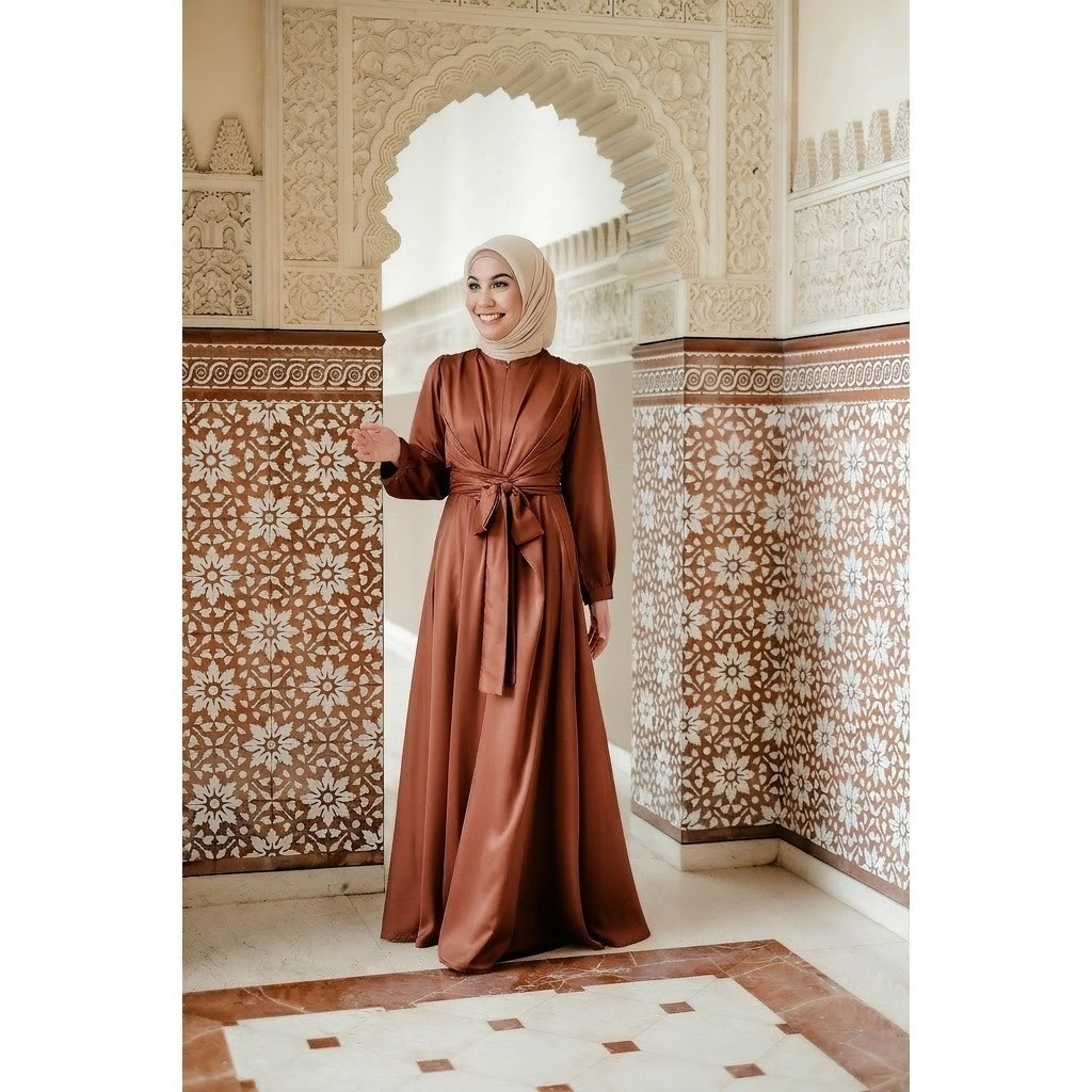 ress Wanita Satin Premium Busuy Friendly - Gamis Bridesmaid kekinian