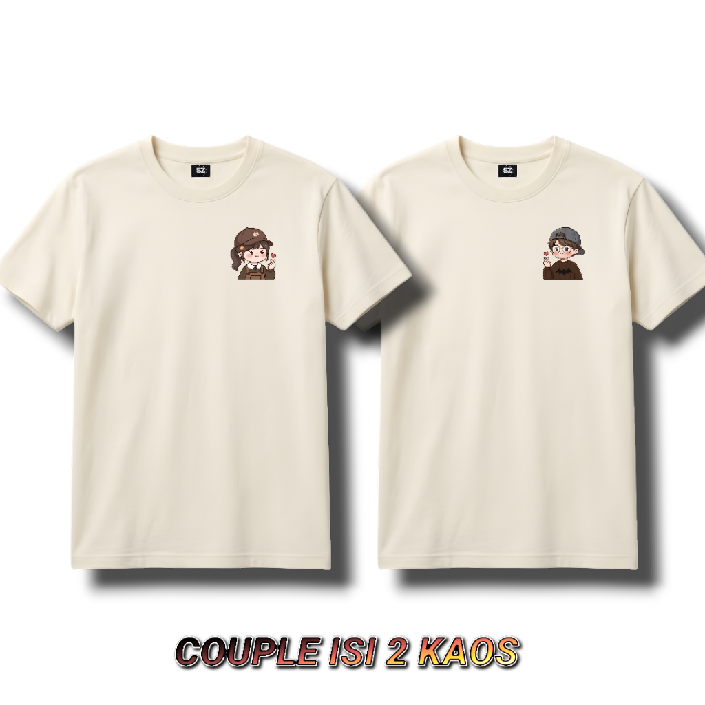 kaos couple 24s full cotton combed bucin pria wanita baju couple pasangan / Kaos model Terbaru terla