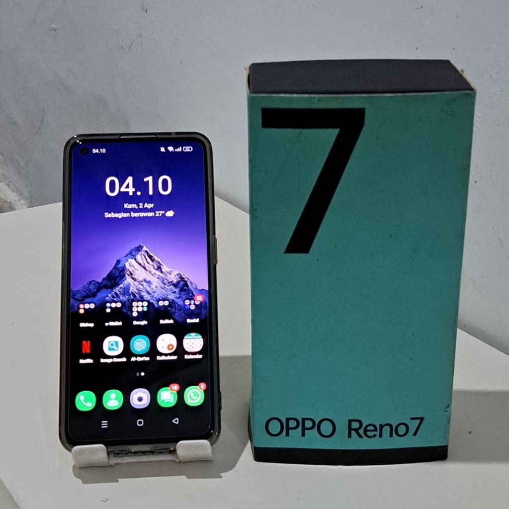 HP Oppo Reno 7 4G 8/256 Original, Mulus, Fullset Tinggal Pakai