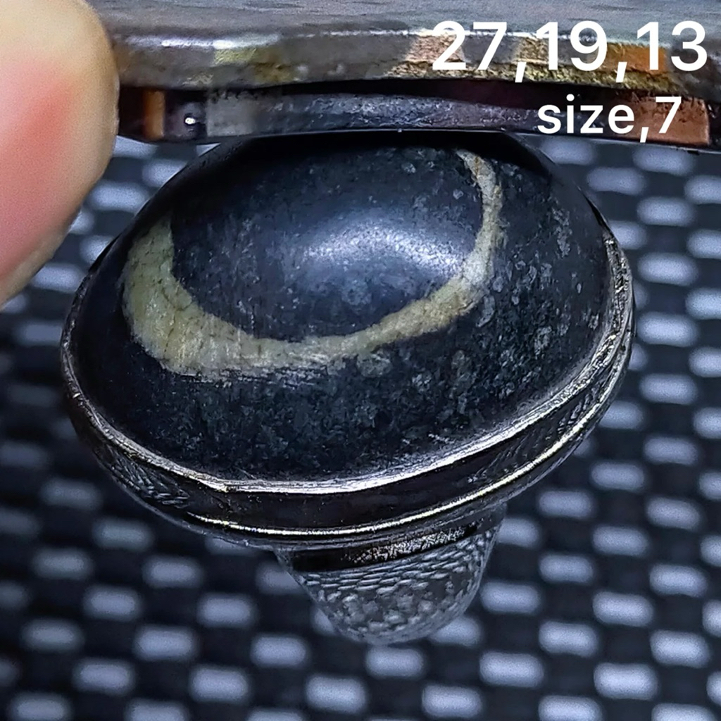 cincin batu akik asli badar besi mata dewa antik top hq natural (asli alam)