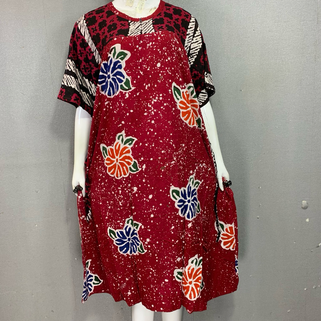 4. Marina Daster Resleting Sonia | Daster Batik Resleting Depan | Daster Batik Pekalongan | Daster B