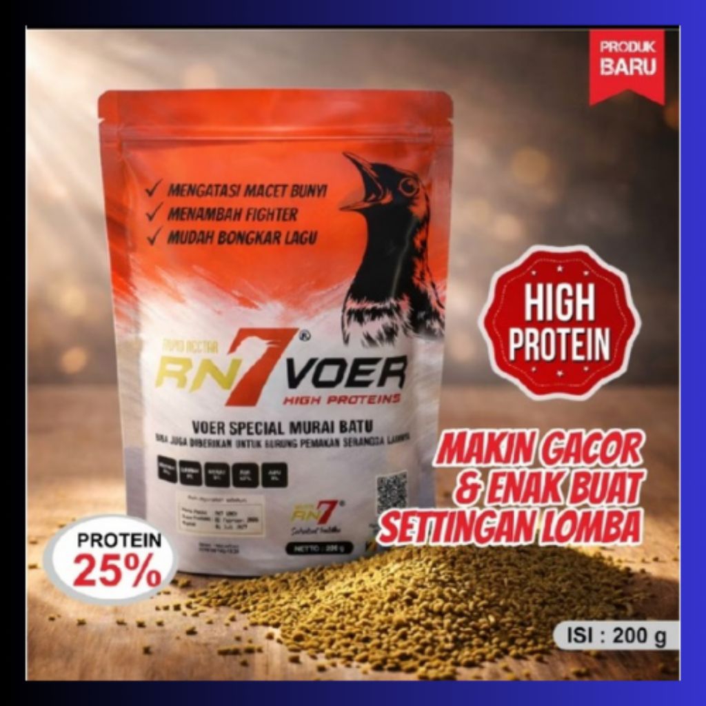 RN7 VOER KASAR KHUSUS MURAI BATU, KACER, PENTET, JALAK SUREN BERPROTEIN TINGGI