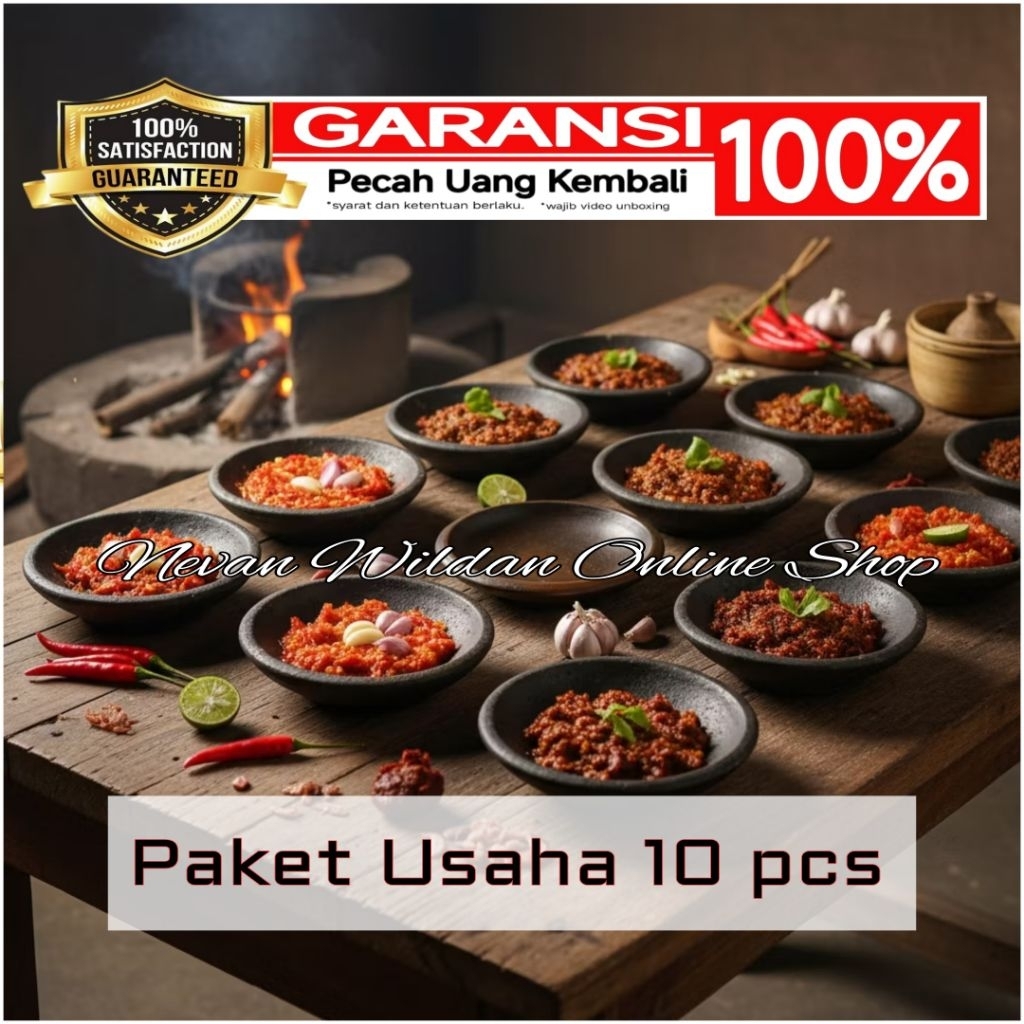 PAKET USAHA 10 PCS COBEK GERABAH TANAH LIAT 18-20 CM | COBEK TANAH LIAT | COBEK GERABAH| COBEK GAMI