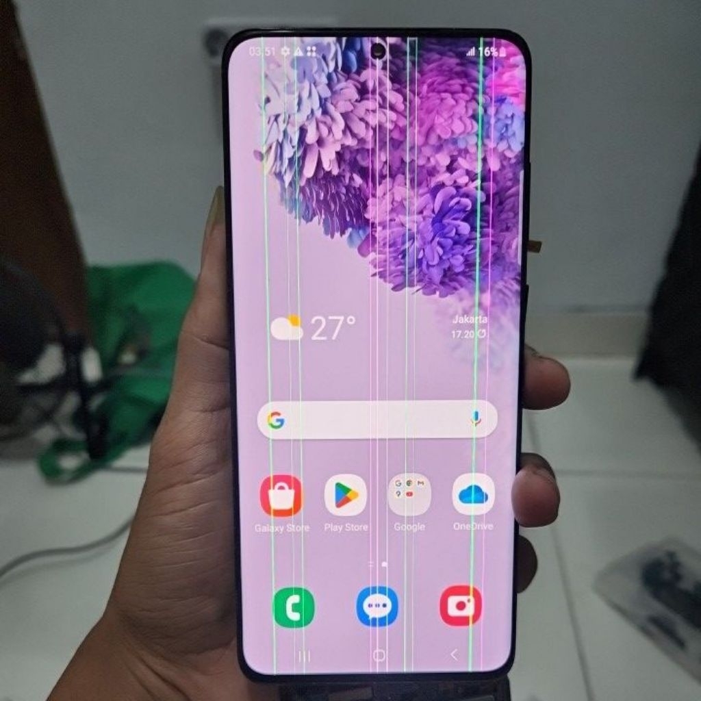 lcd samsung s20 ultra original copotan minus