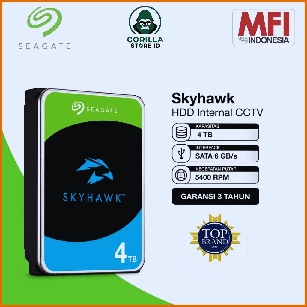 Seagate SkyHawk HDD / Hardisk Surveillance CCTV 4TB SATA