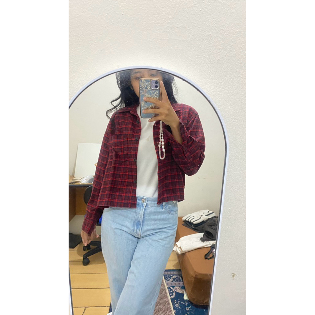 uniqlo preloved / flannel uniqlo / kemeja uniqlo / Kemeja flannel / flanel