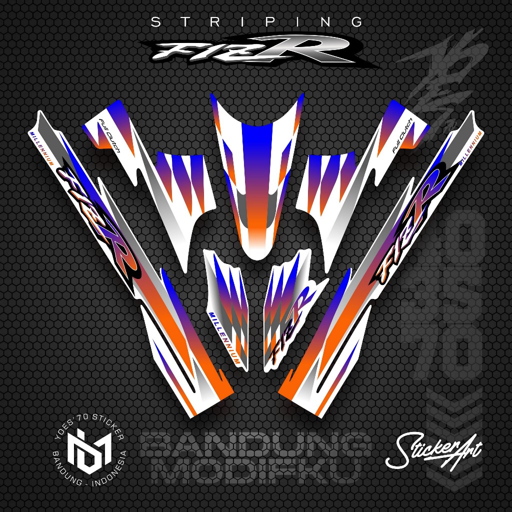 STRIPING VARIASI YAMAHA F1ZR / KRS 4 / STICKER LIST MOTOR F1 ZR / POLET STIKER VARIASI YAMAHA F1ZR