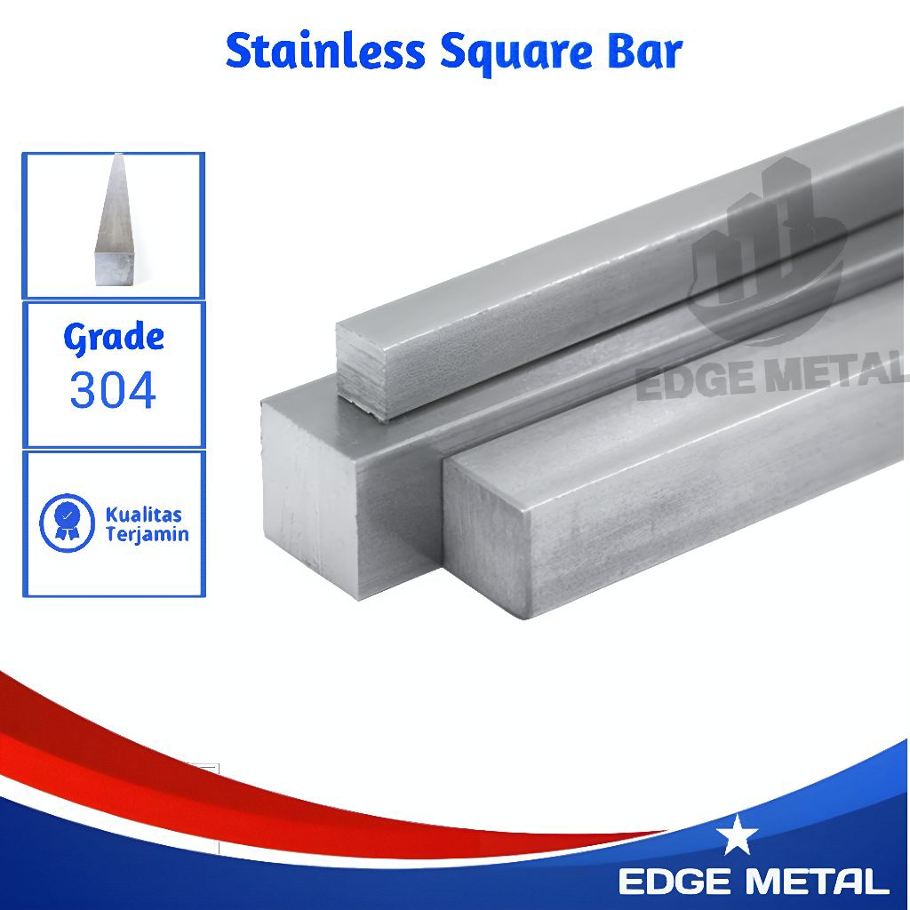 AS STAINLESS STEEL 304 SEGI EMPAT 6MM X 6MM