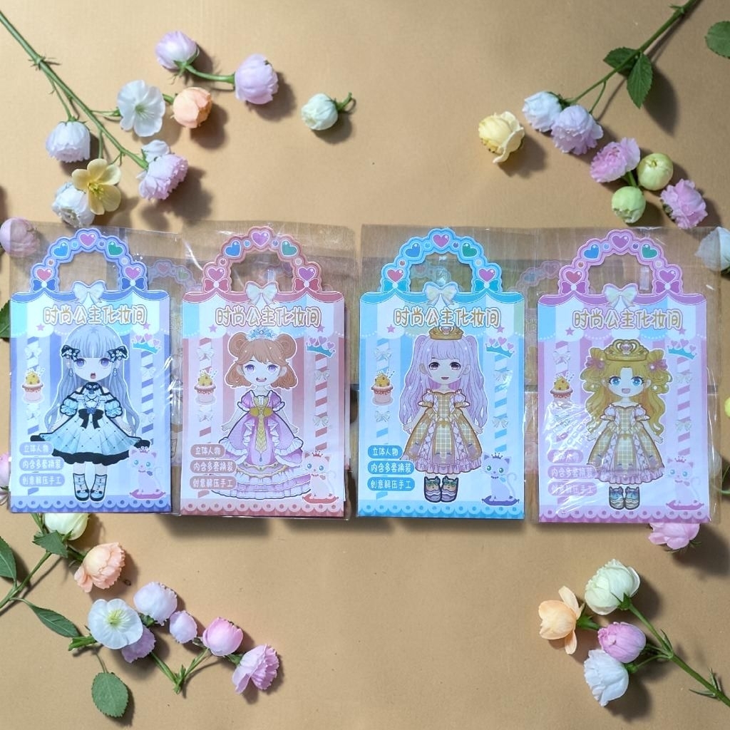 mainan stiker tempel ganti wajah muka makeup/mainan tempel stiker makeup ganti muka anak perempuan