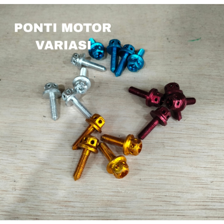 4 PCS BAUT VISOR PENDEK DRAT 8 BAUT VISOR WINDSHIELD NMAX AEROX LEXI PROBOLT