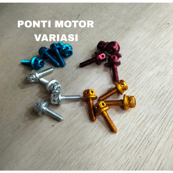 PONTI MOTOR 4 PCS BAUT VISOR PENDEK DRAT 8 BAUT VISOR WINDSHIELD NMAX AEROX LEXI PROBOLT