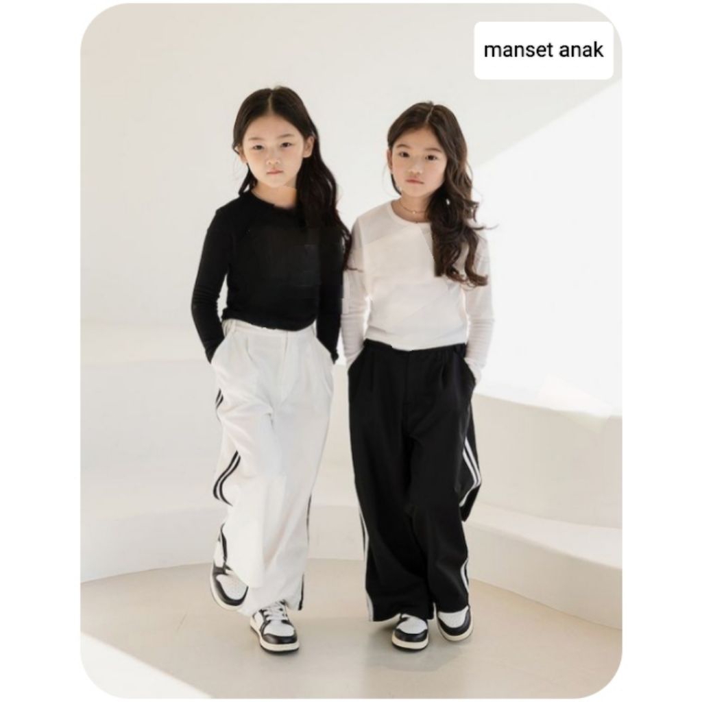 Baju Kaos Polos Oblong Anak Perempuan Lengan Panjang