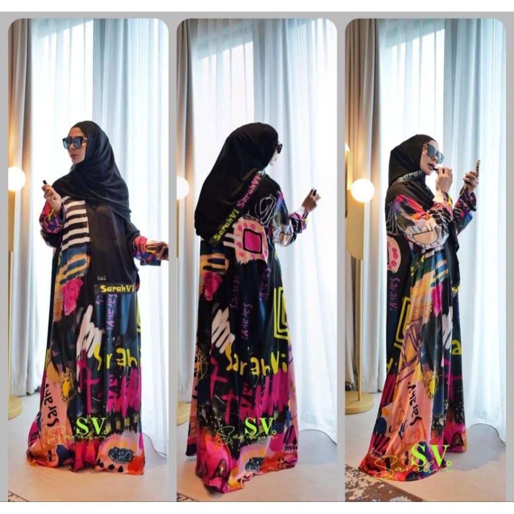 SarahVi Dress Muslim New Arrival PO-Abaya Muslim