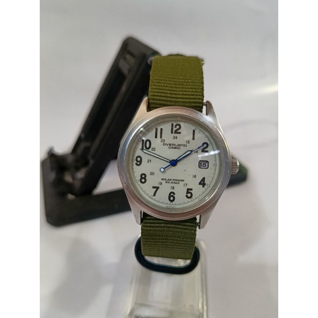 ja845 Jam tangan CASIO OVERLAND OV-100 Solar power