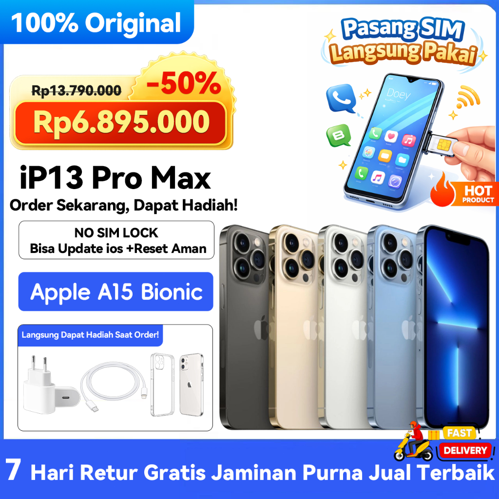 iPhone 13 Pro Max | kapasitas 128gb 256gb ip 13 pro max Second Bekas Lcd Original 100% No Refurbish