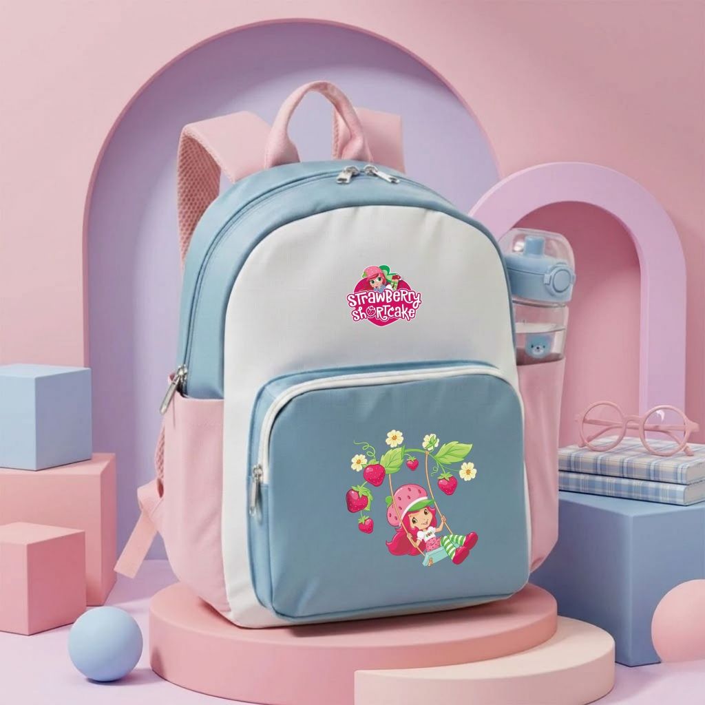 Catenzo - Tas Sekolah Anak Perempuan Casual Kasual Ransel Kantong Ori Original Produk Lokal Tas Anti