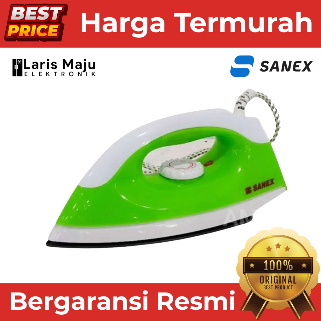 SANEX Setrika S-111/112 Anti Lengket Dilengkapi Spray Original Termurah