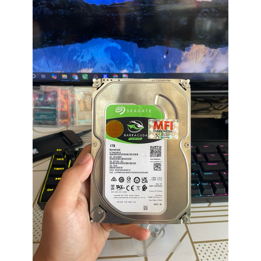 Harddisk PC 1TB Seagate BarraCuda SATA3 3.5” – Second Like New