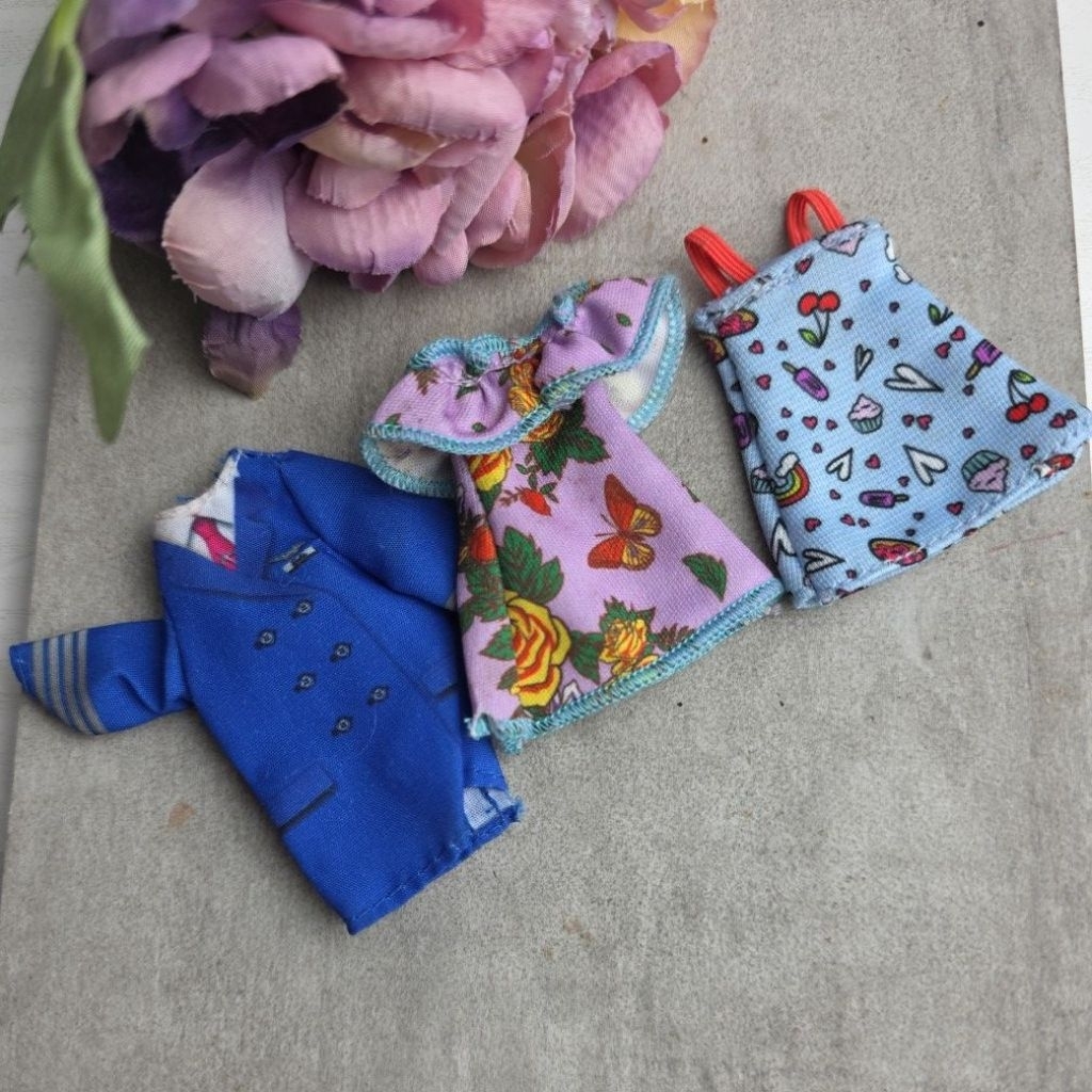 Baju Dress Barbie Chelsea Blue / Purple / Green Varian