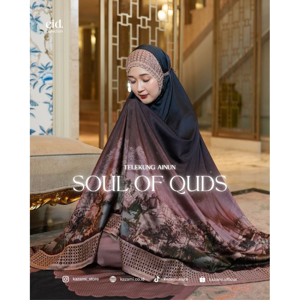 (BACA DESKRIPSI) FREE SAJADAH MUKENA SOUL OF QUDS By KAZAMI STORE - TELEKUNG AINUN KAZAMI OFFICIAL