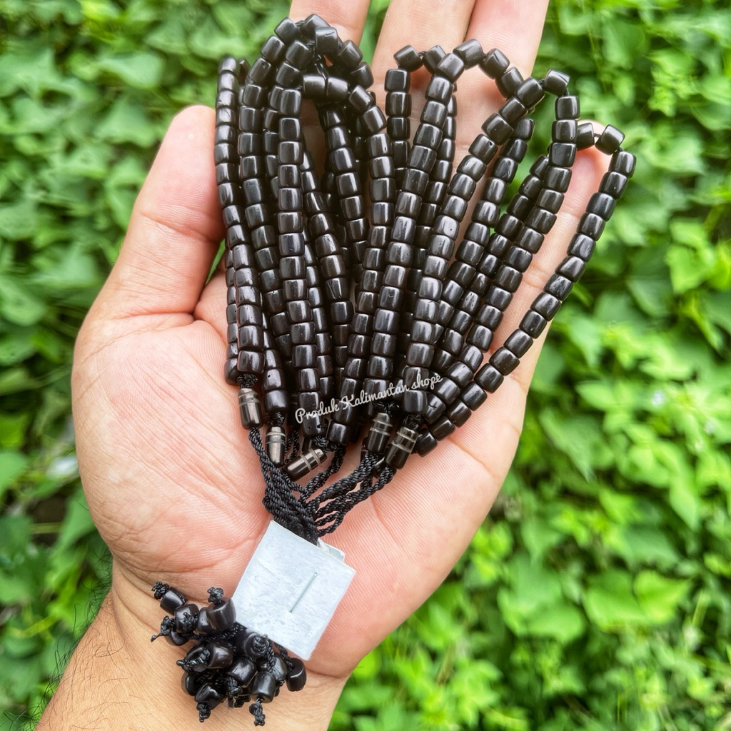Gelang Kokka Hitam Marjan Kaukah Kalimantan Asli 6mm 33 Hitam 1 Ikat 10 PCS