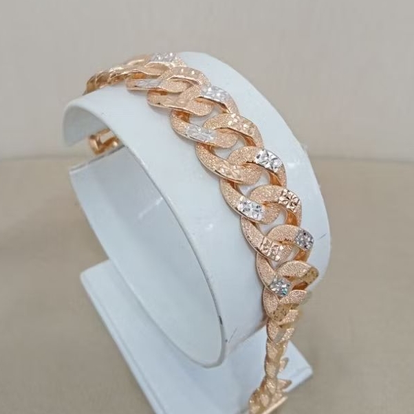 gelang emas 37,5% kadar muda variasi polos