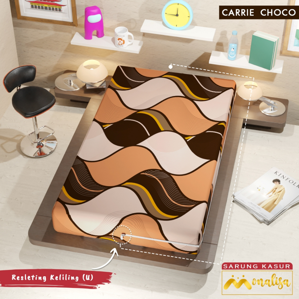 ALTA. Sarung Kasur Busa Monalisa Ukuran 160x200x20 SIZE SINGLE Tinggi 20cm Sprei Resleting Busa