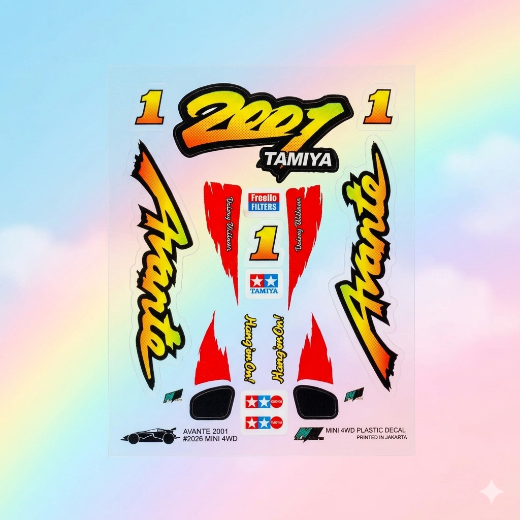 Stiker Avante 2001 - 1 - Transparan
